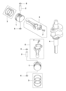 Piston/Crankshaft Diagram and Parts List for Z-FORCE15 53AA5D2L100 Cub Cadet Lawn Tractor